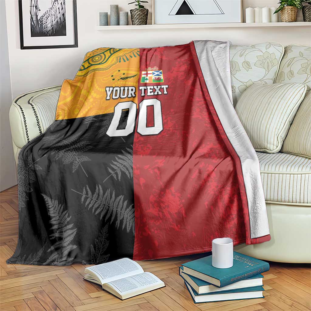 Custom British Lions-AUNZ Blanket Australia-New Zealand Indigenous Motif