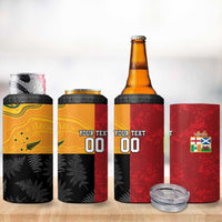 Custom British Lions-AUNZ 4 in 1 Can Cooler Tumbler Australia-New Zealand Indigenous Motif LT9 - Polynesian Pride
