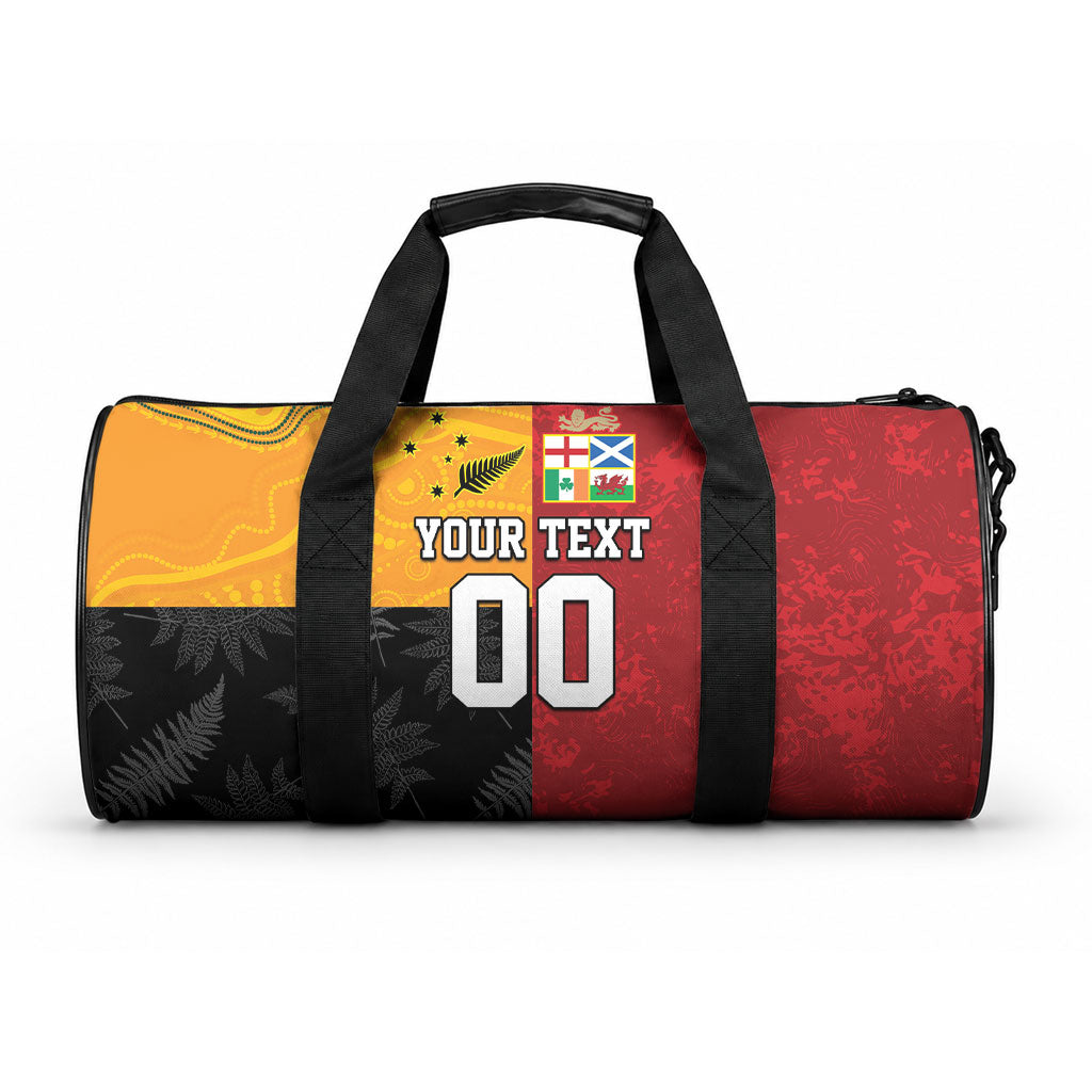 Custom British Lions-AUNZ Duffle Bag Australia-New Zealand Indigenous Motif LT9 One size Red - Polynesian Pride