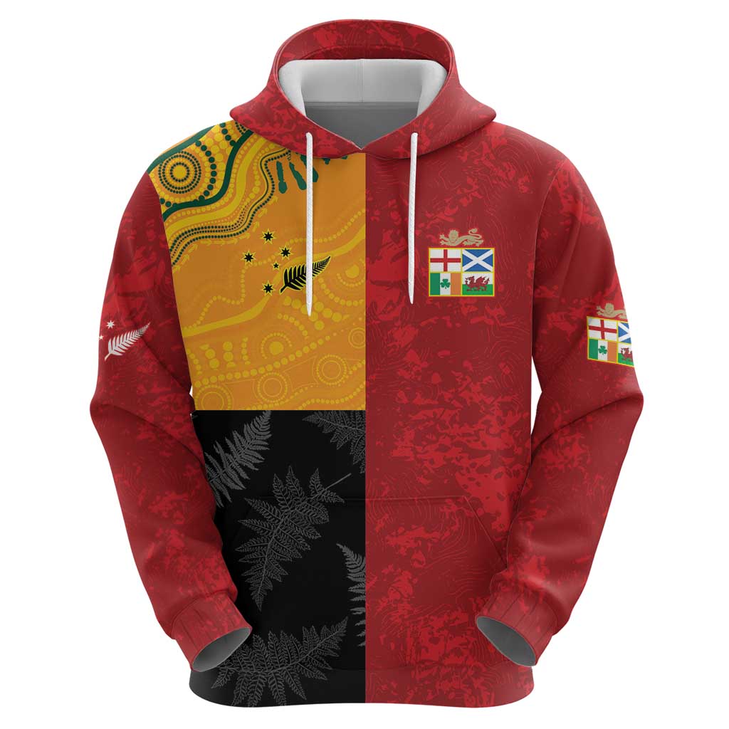 Custom British Lions-AUNZ Hoodie Australia-New Zealand Indigenous Motif LT9 - Polynesian Pride