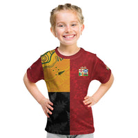Custom British Lions-AUNZ Kid T Shirt Australia-New Zealand Indigenous Motif LT9 Red - Polynesian Pride