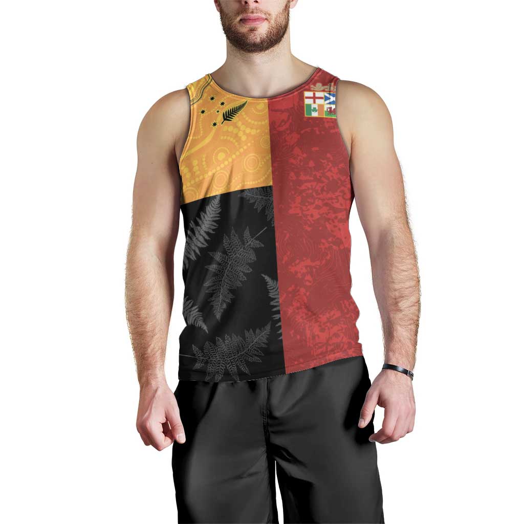 Custom British Lions-AUNZ Men Tank Top Australia-New Zealand Indigenous Motif