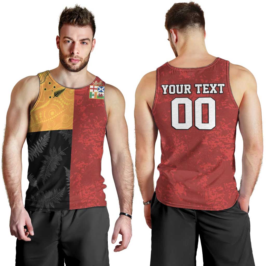 Custom British Lions-AUNZ Men Tank Top Australia-New Zealand Indigenous Motif