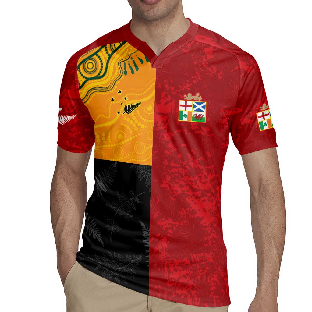 Custom British Lions-AUNZ Rugby Jersey Australia-New Zealand Indigenous Motif