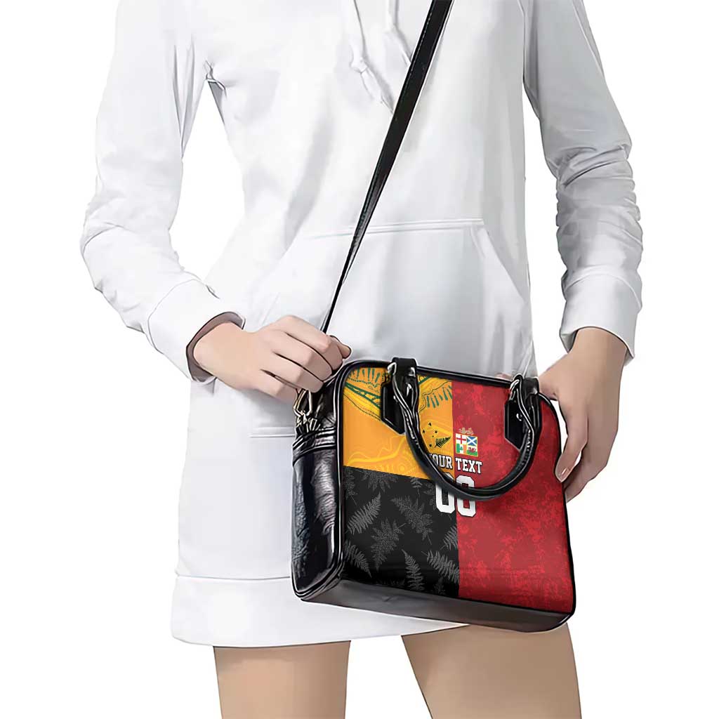 Custom British Lions-AUNZ Shoulder Handbag Australia-New Zealand Indigenous Motif