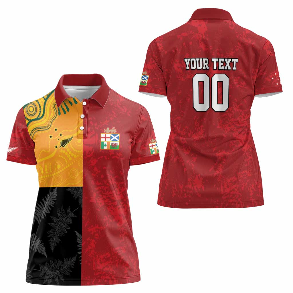 Custom British Lions-AUNZ Women Polo Shirt Australia-New Zealand Indigenous Motif LT9 - Polynesian Pride