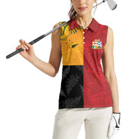 Custom British Lions-AUNZ Women Sleeveless Polo Shirt Australia-New Zealand Indigenous Motif LT9 - Polynesian Pride