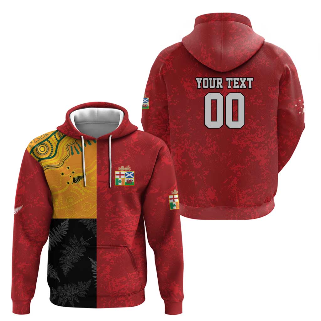 Custom British Lions-AUNZ Zip Hoodie Australia-New Zealand Indigenous Motif LT9 - Polynesian Pride