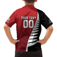 Custom British Lions New Zealand Family Matching Long Sleeve Bodycon Dress and Hawaiian Shirt Half Black Fern