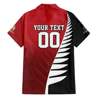 Custom British Lions New Zealand Family Matching Short Sleeve Bodycon Dress and Hawaiian Shirt Half Black Fern