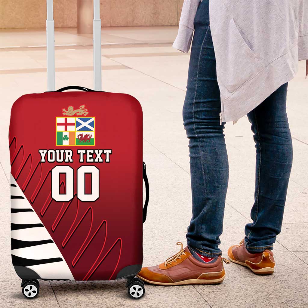Custom British Lions New Zealand Luggage Cover Half Black Fern