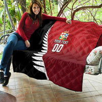Custom British Lions New Zealand Quilt Half Black Fern