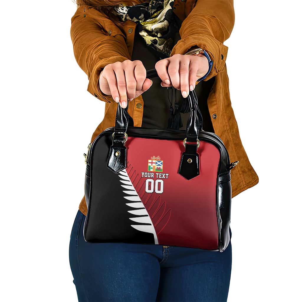 Custom British Lions New Zealand Shoulder Handbag Half Black Fern