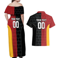 Custom British Lions New Zealand Couples Matching Off Shoulder Maxi Dress and Hawaiian Shirt Sporty Style