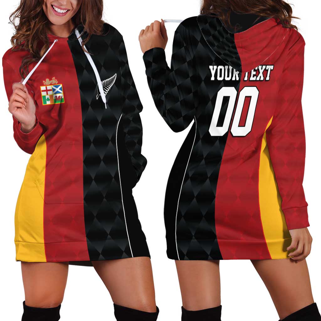 Custom British Lions New Zealand Hoodie Dress Sporty Style LT9 - Polynesian Pride