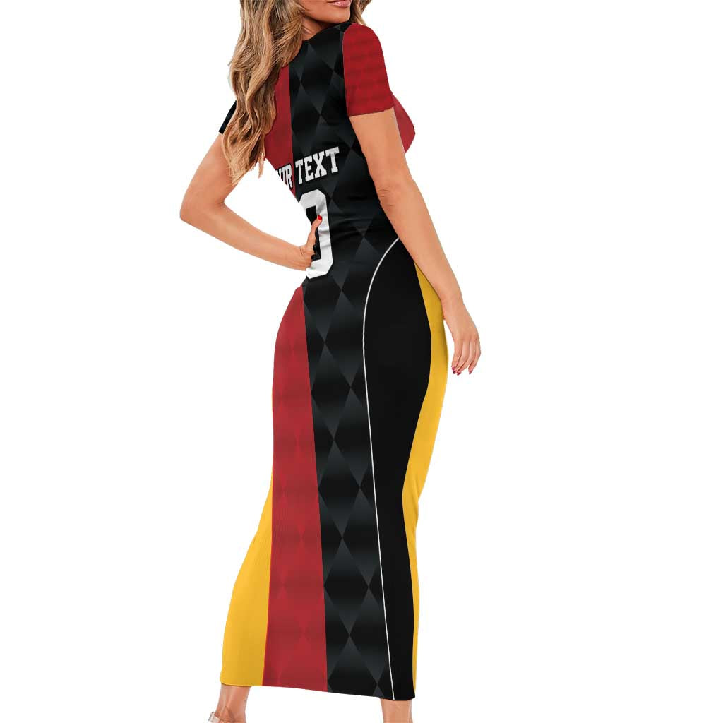 Custom British Lions New Zealand Short Sleeve Bodycon Dress Sporty Style LT9 - Polynesian Pride