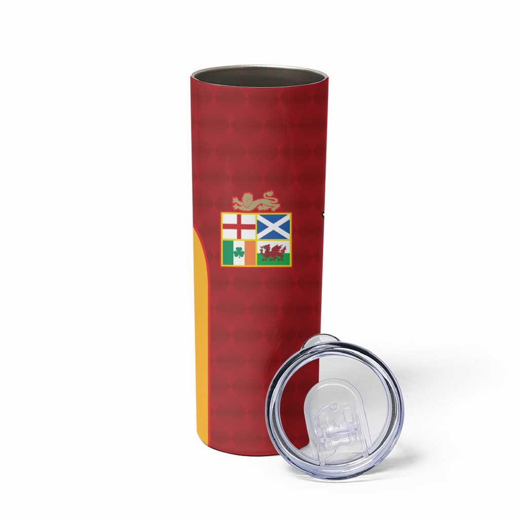 Custom British Lions New Zealand Skinny Tumbler Sporty Style LT9 - Polynesian Pride
