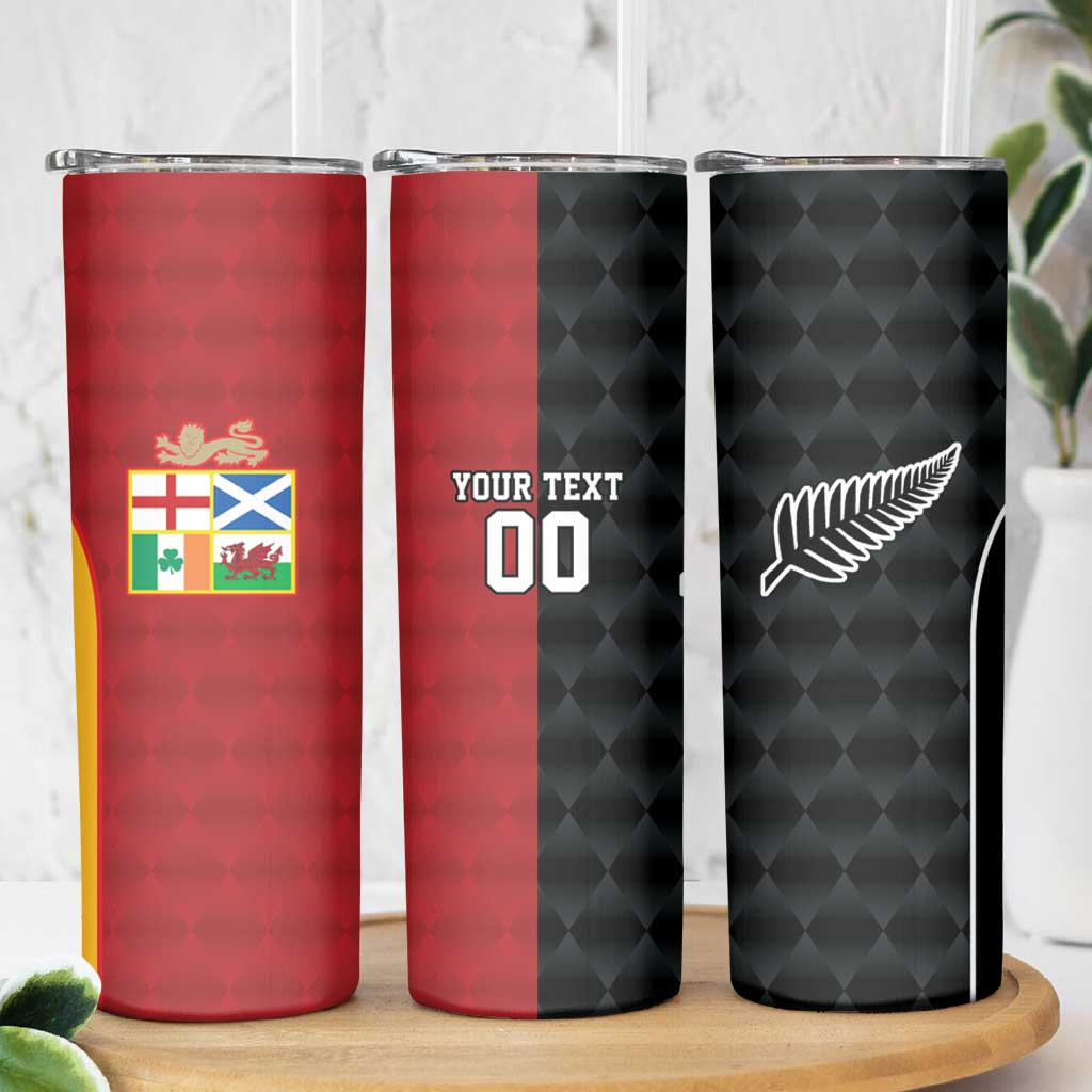 Custom British Lions New Zealand Skinny Tumbler Sporty Style LT9 - Polynesian Pride