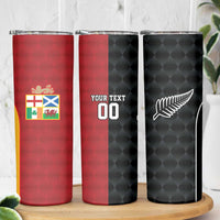 Custom British Lions New Zealand Skinny Tumbler Sporty Style LT9 - Polynesian Pride