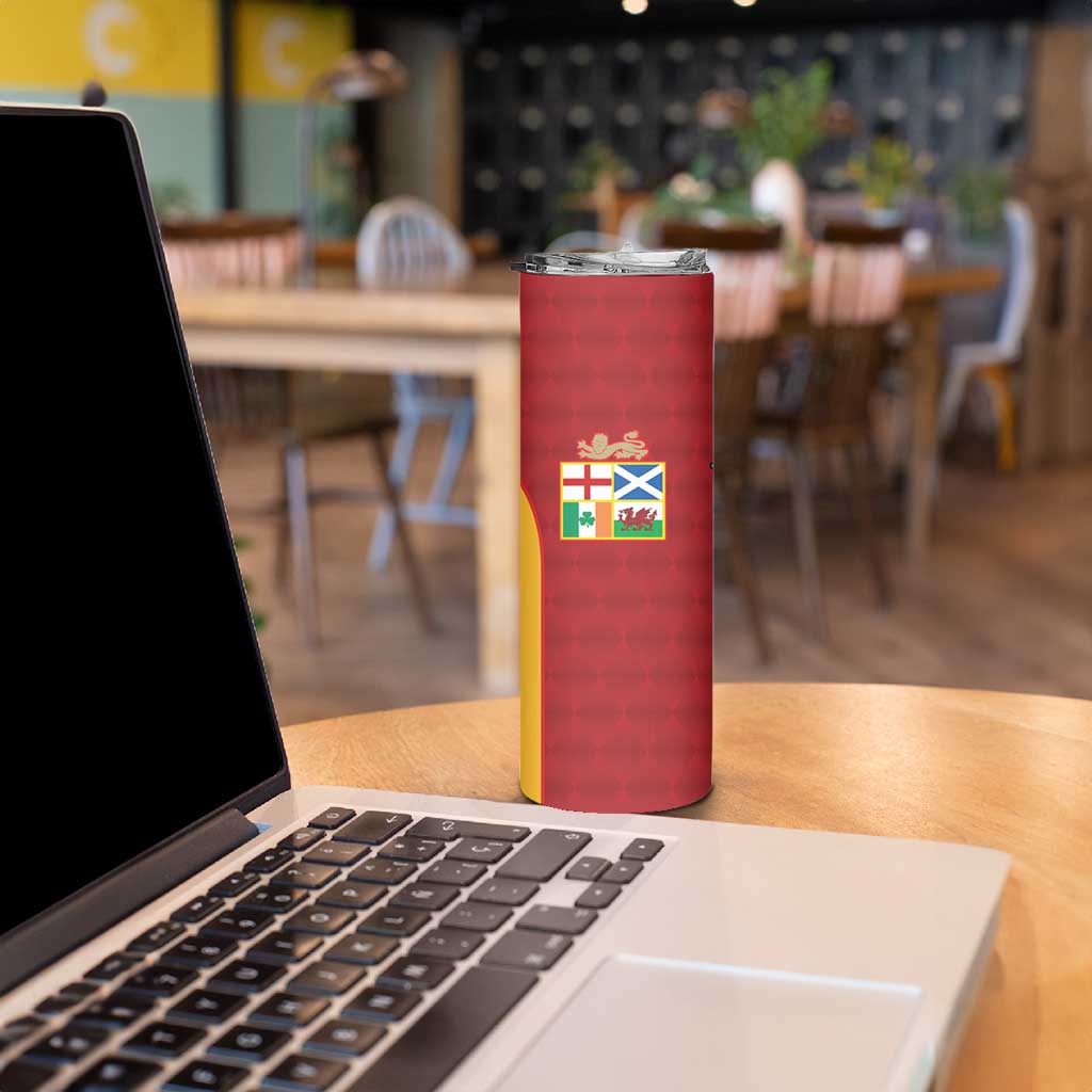 Custom British Lions New Zealand Skinny Tumbler Sporty Style LT9 - Polynesian Pride