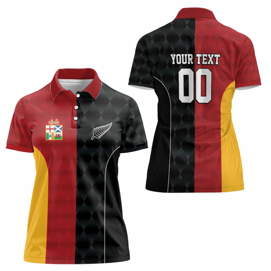 Custom British Lions New Zealand Women Polo Shirt Sporty Style LT9 - Polynesian Pride