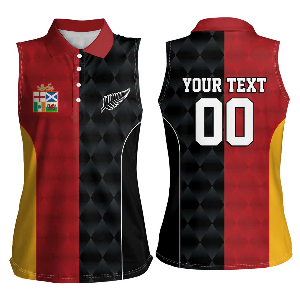 Custom British Lions New Zealand Women Sleeveless Polo Shirt Sporty Style LT9 - Polynesian Pride