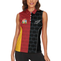 Custom British Lions New Zealand Women Sleeveless Polo Shirt Sporty Style LT9 - Polynesian Pride
