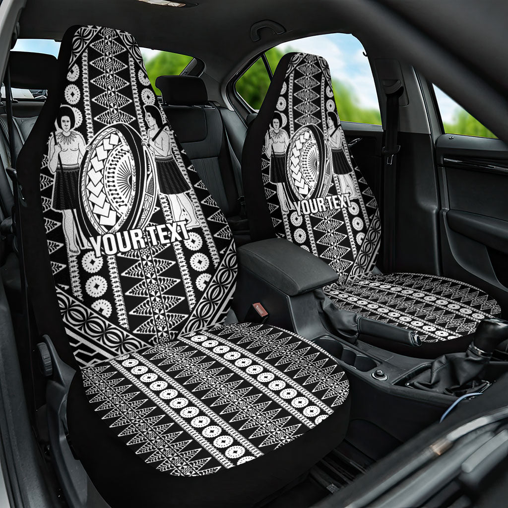 Fiji Custom Rugby National Heritage Car Seat Cover Black Traditional Masi Inspired LT9 One Size Black - Polynesian Pride