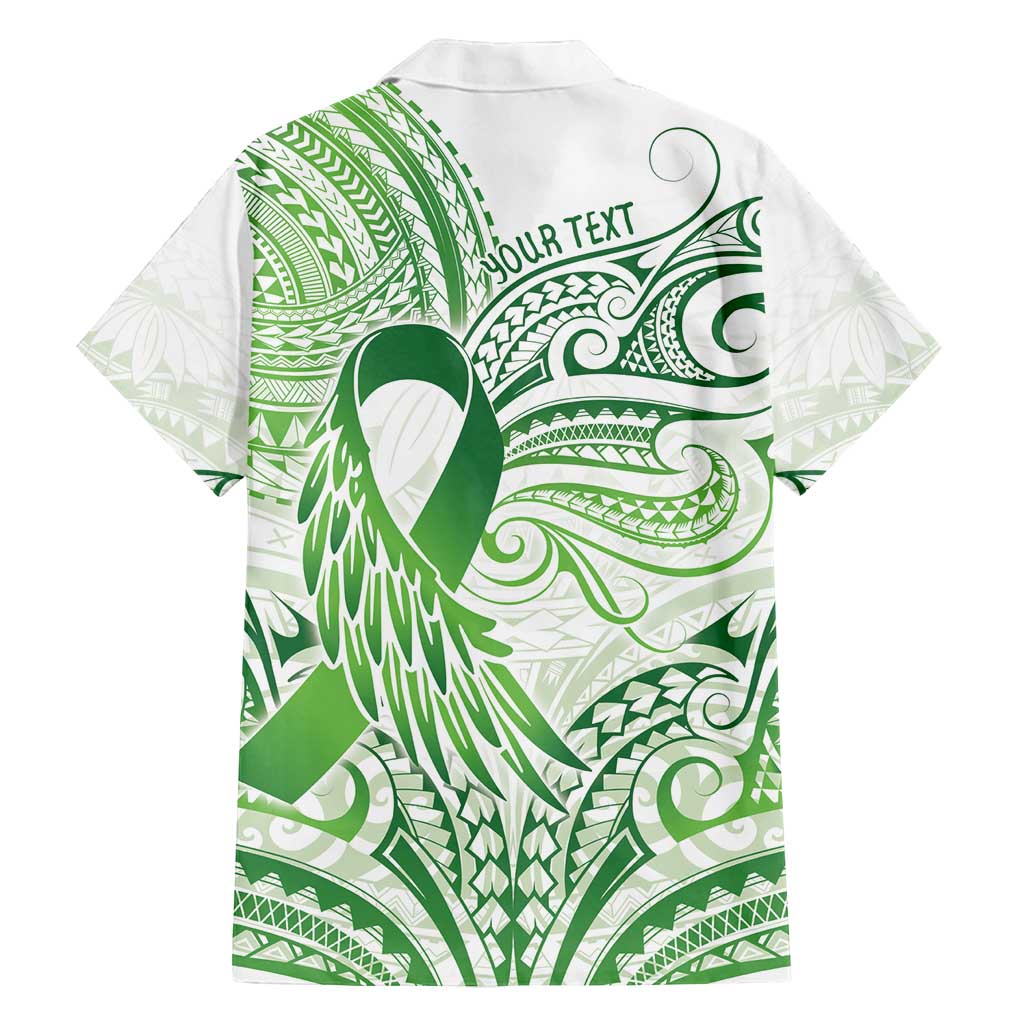 Its Okay Green Ribbon Personalised Family Matching Summer Maxi Dress and Hawaiian Shirt Polynesian Depression Awareness LT9 - Polynesian Pride