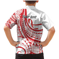 Know Your Status Red Ribbon Personalised Family Matching Mermaid Dress and Hawaiian Shirt Polynesian AIDS Awareness LT9 - Polynesian Pride