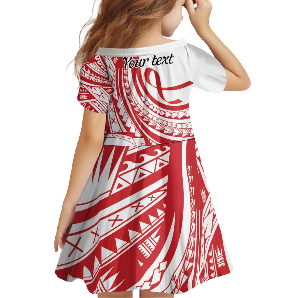 Know Your Status Red Ribbon Personalised Family Matching Mermaid Dress and Hawaiian Shirt Polynesian AIDS Awareness LT9 - Polynesian Pride