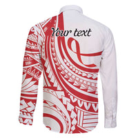 Know Your Status Red Ribbon Personalised Family Matching Mermaid Dress and Hawaiian Shirt Polynesian AIDS Awareness LT9 - Polynesian Pride