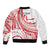 Know Your Status Red Ribbon Personalised Sleeve Zip Bomber Jacket Polynesian AIDS Awareness