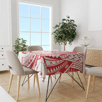 Know Your Status Red Ribbon Personalised Tablecloth Polynesian AIDS Awareness