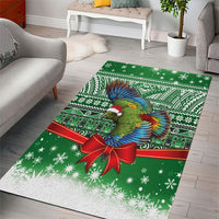 New Zealand Kea Bird Christmas Area Rug Maori Inspired Knitted Patterns LT9 - Polynesian Pride