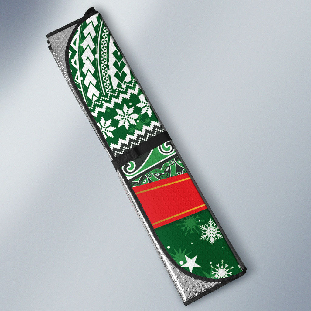 New Zealand Kea Bird Christmas Auto Sun Shade Maori Inspired Knitted Patterns LT9 - Polynesian Pride