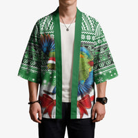 New Zealand Kea Bird Christmas Kimono Maori Inspired Knitted Patterns LT9 - Polynesian Pride