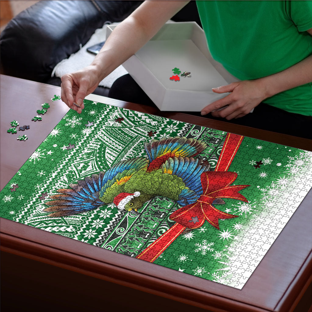 New Zealand Kea Bird Christmas Puzzle Maori Inspired Knitted Patterns LT9 - Polynesian Pride