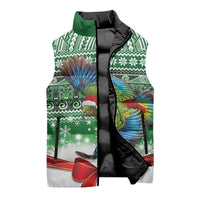 New Zealand Kea Bird Christmas Sleeveless Puffer Jacket Maori Inspired Knitted Patterns LT9 - Polynesian Pride