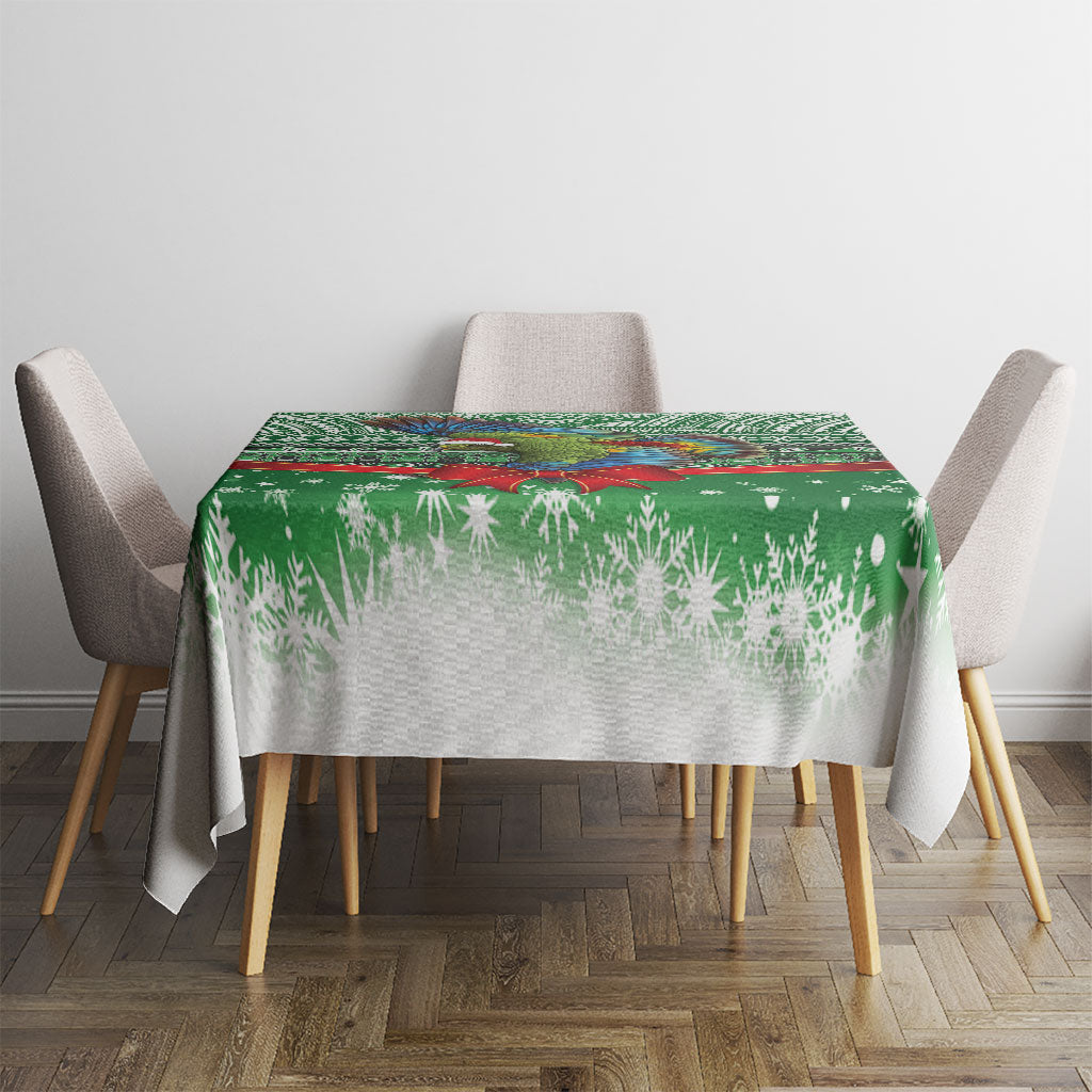 New Zealand Kea Bird Christmas Tablecloth Maori Inspired Knitted Patterns LT9 - Polynesian Pride