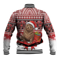New Zealand Kekeno Seal Christmas Baseball Jacket Maori Inspired Knitted Patterns LT9 - Polynesian Pride