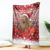 New Zealand Kekeno Seal Christmas Blanket Maori Inspired Knitted Patterns LT9 - Polynesian Pride
