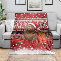 New Zealand Kekeno Seal Christmas Blanket Maori Inspired Knitted Patterns LT9 - Polynesian Pride