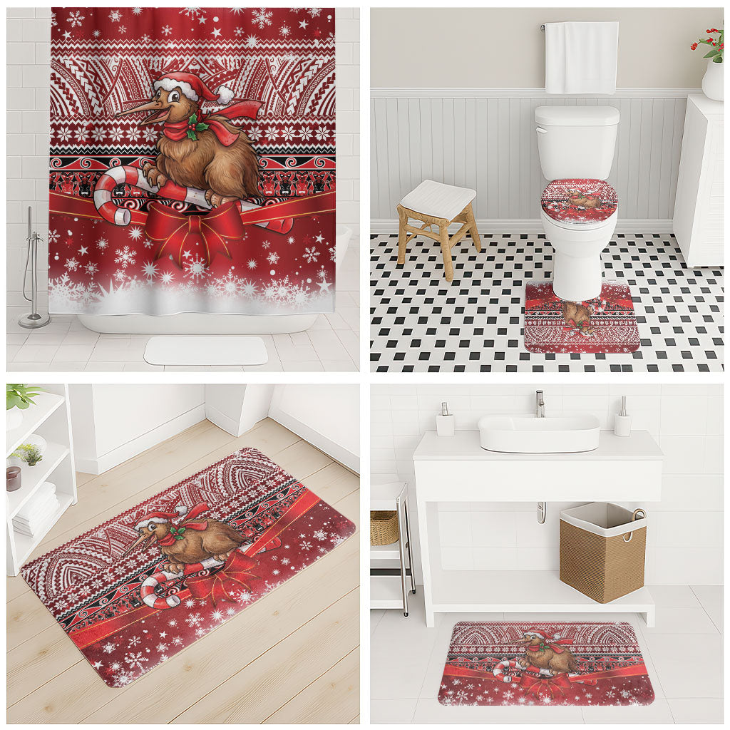 New Zealand Kiwi Bird Christmas Bathroom Set Maori Inspired Knitted Patterns LT9 - Polynesian Pride