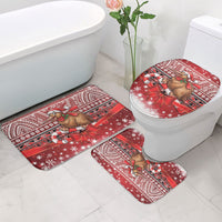 New Zealand Kiwi Bird Christmas Bathroom Set Maori Inspired Knitted Patterns LT9 - Polynesian Pride