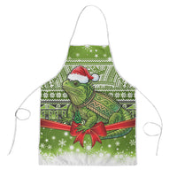 New Zealand Tuatara Christmas Apron Maori Inspired Knitted Patterns LT9 Green - Polynesian Pride