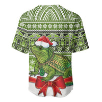 New Zealand Tuatara Christmas Baseball Jersey Maori Inspired Knitted Patterns LT9 - Polynesian Pride