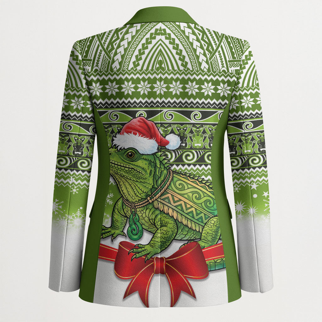 New Zealand Tuatara Christmas Blazer Maori Inspired Knitted Patterns LT9 - Polynesian Pride