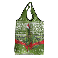 New Zealand Tuatara Christmas Grocery Bag Maori Inspired Knitted Patterns LT9 - Polynesian Pride
