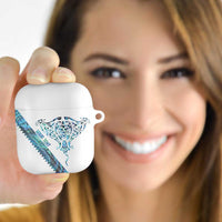 Kahui Whetu Paua shell Kowhaiwhai Taniko Personalised AirPods Case Manta Ray Shark-Turtle Maori Tribal Style LT9 - Polynesian Pride